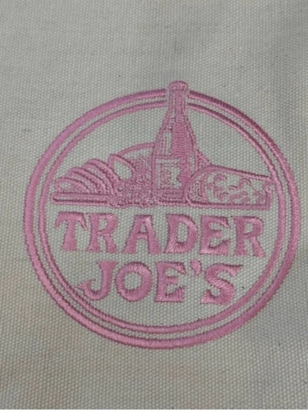 NWT Trader Joe's Large Pastel Canvas Tote Bag 2026 Limited Edition Lavender